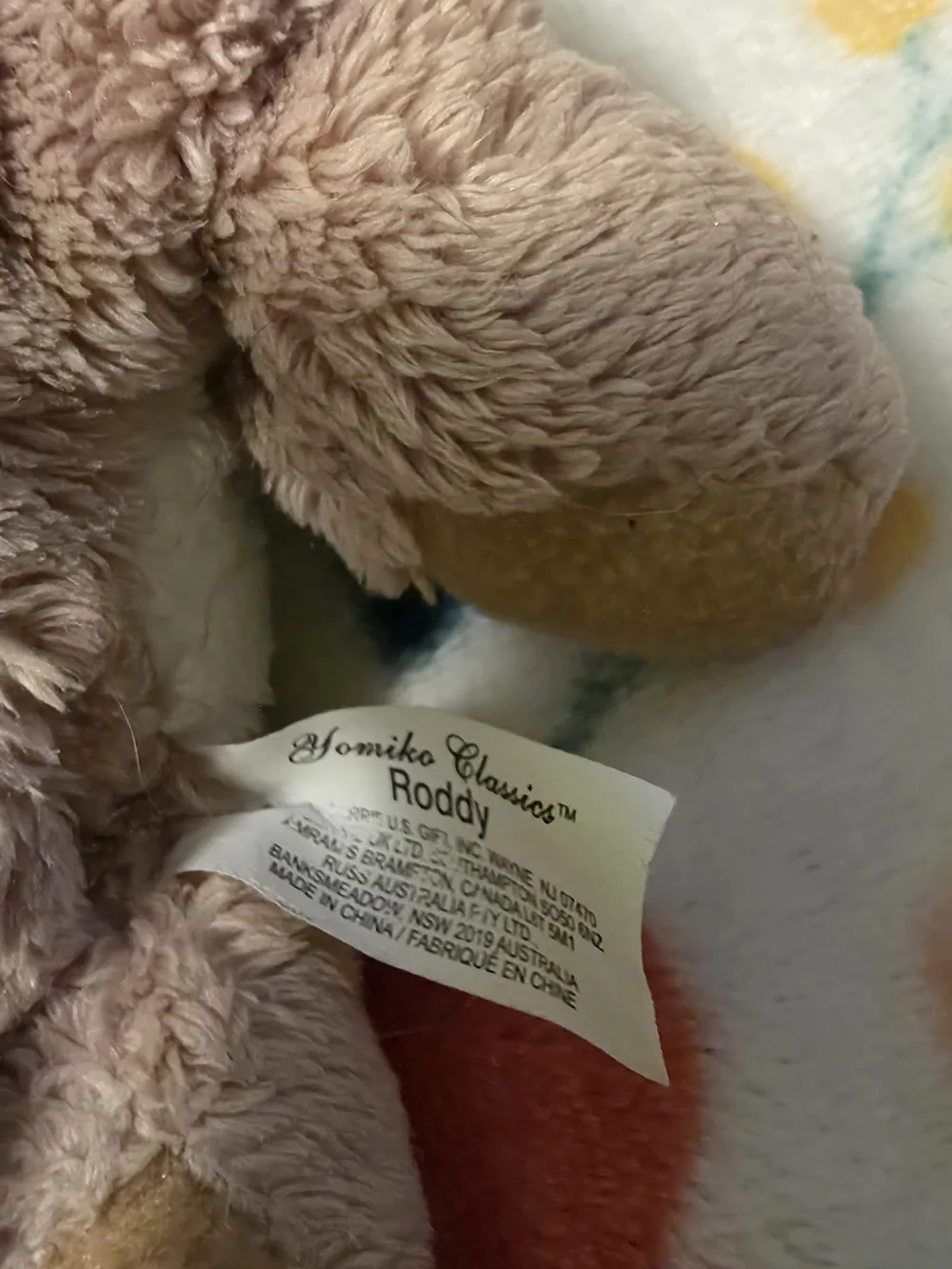 Plush Small Pet Toy - Soft Tan & Cream Plush Roddy